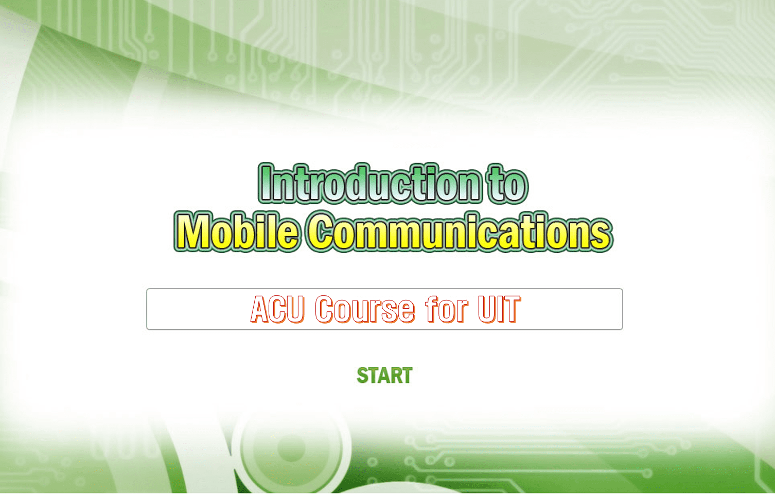 Introduction to Mobile Communications ACU-07